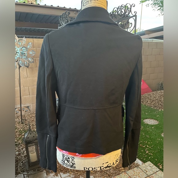 Anthropologie Delicate Ribbed Texture with Zippers on Long Sleeves Blazer XS - Picture 15 of 16